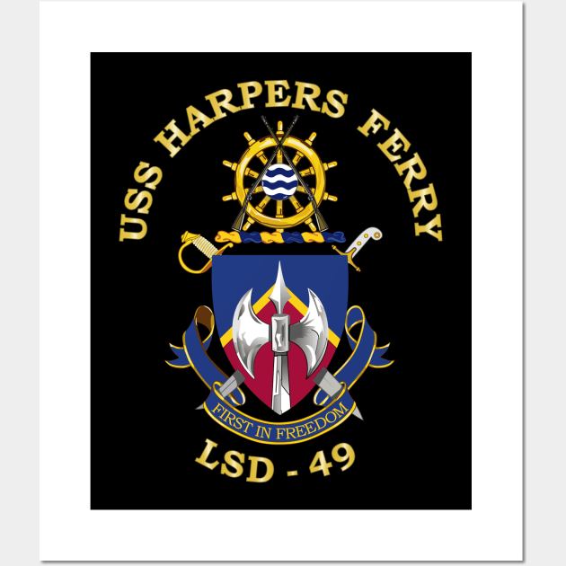 USS Harpers Ferry (LSD-49) wo BckGrnd Wall Art by twix123844